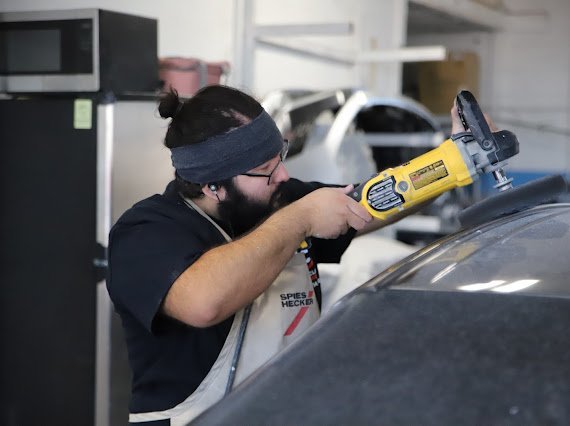 Auto paint color matching and blending process at Best Class Auto Body Las Vegas NV